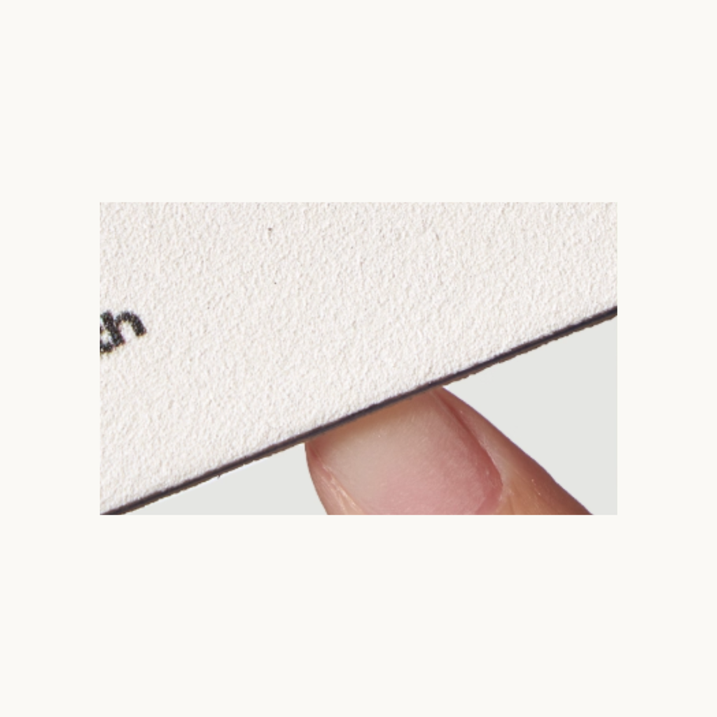 Close-up demo of MODING FS 180 grit soft-core nail file smoothing gel builder surface