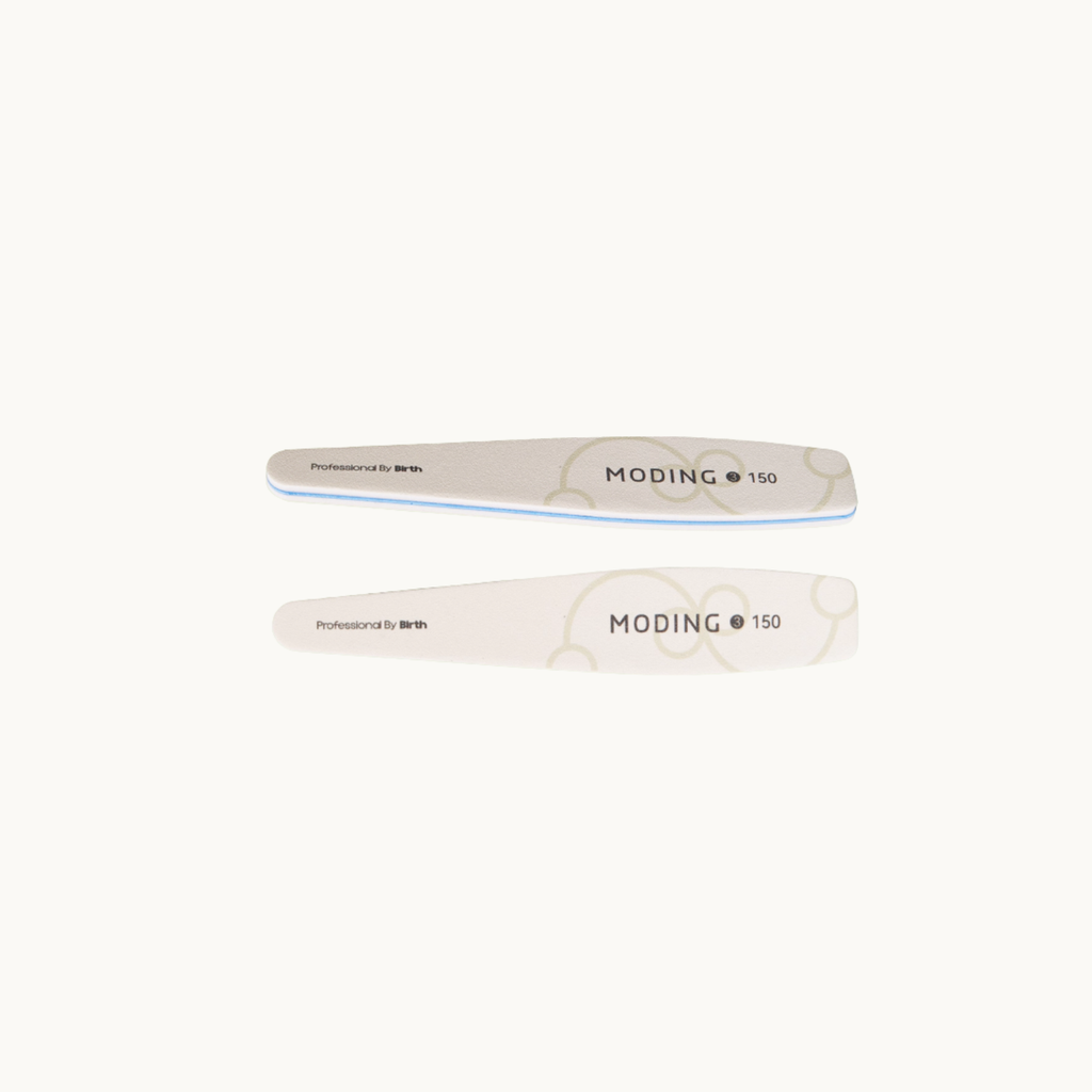 MODING FS professional 150/150 grit bat-shaped softzebra nail file for gel extension shaping