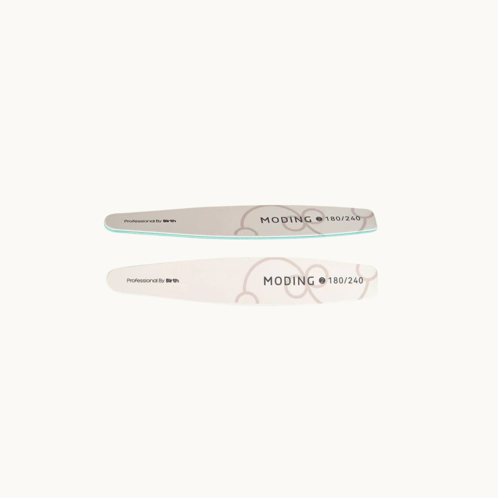 MODING FS professional 180/240 grit bat-shaped hard zebra nail file for gel extension shaping