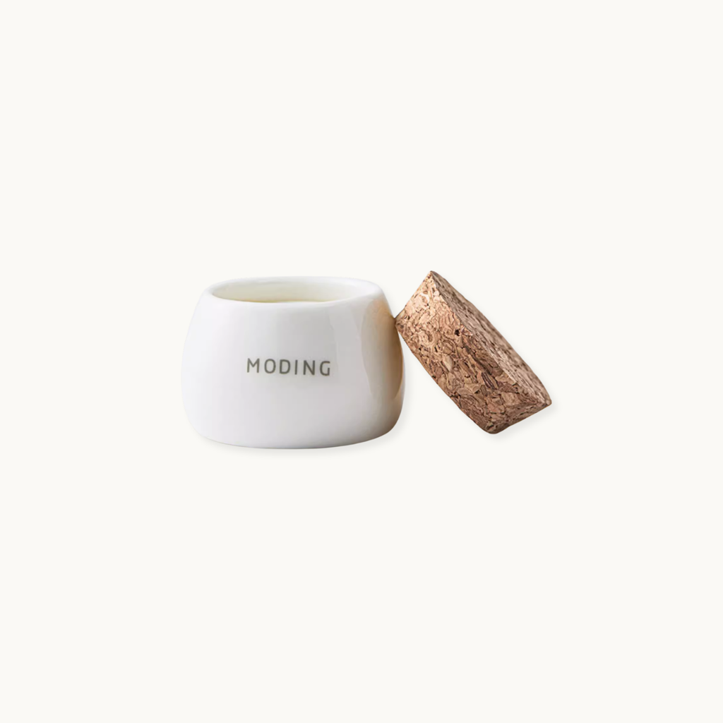 MODING ceramic dappen dish with cork lid for holding gel, acrylic liquid, or brush cleaning solution