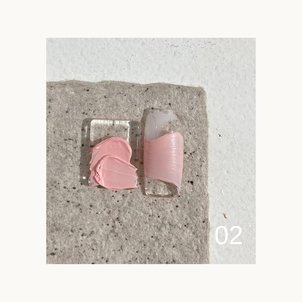Rose pink creamy texture art gel swatch from QINGYOU Lilac Ballet Palette
