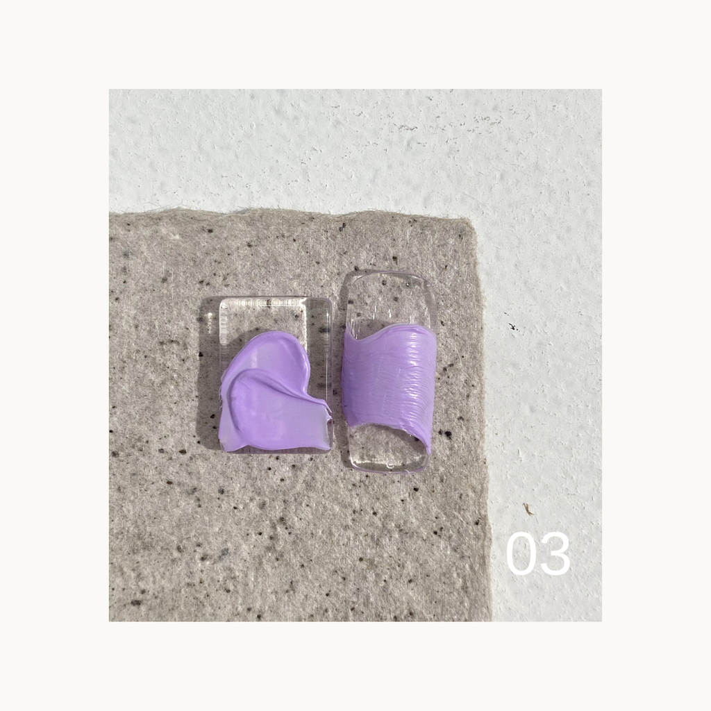 Lavender purple oil-painting texture art gel swatch from QINGYOU Lilac Ballet Palette