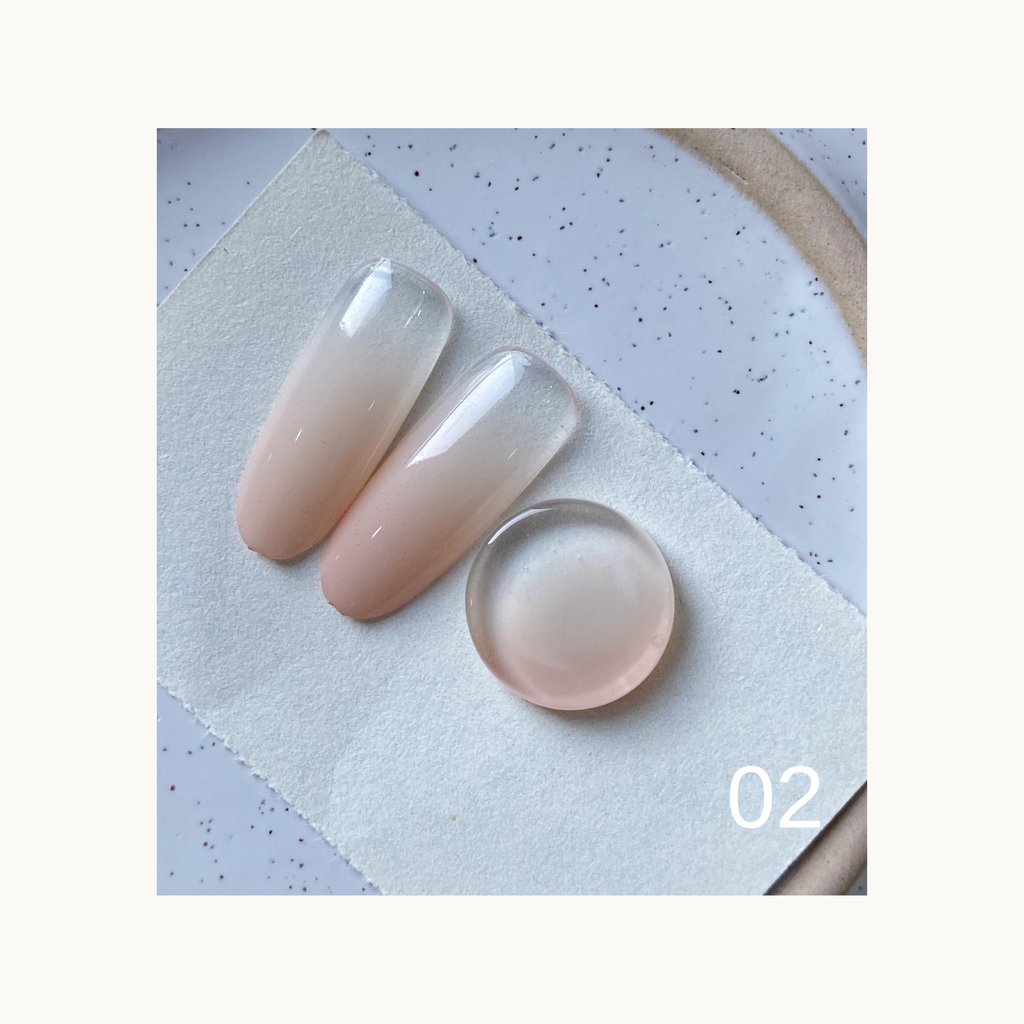 Peach nude gradient solid gel swatch from QINGYOU Cube Master Palette