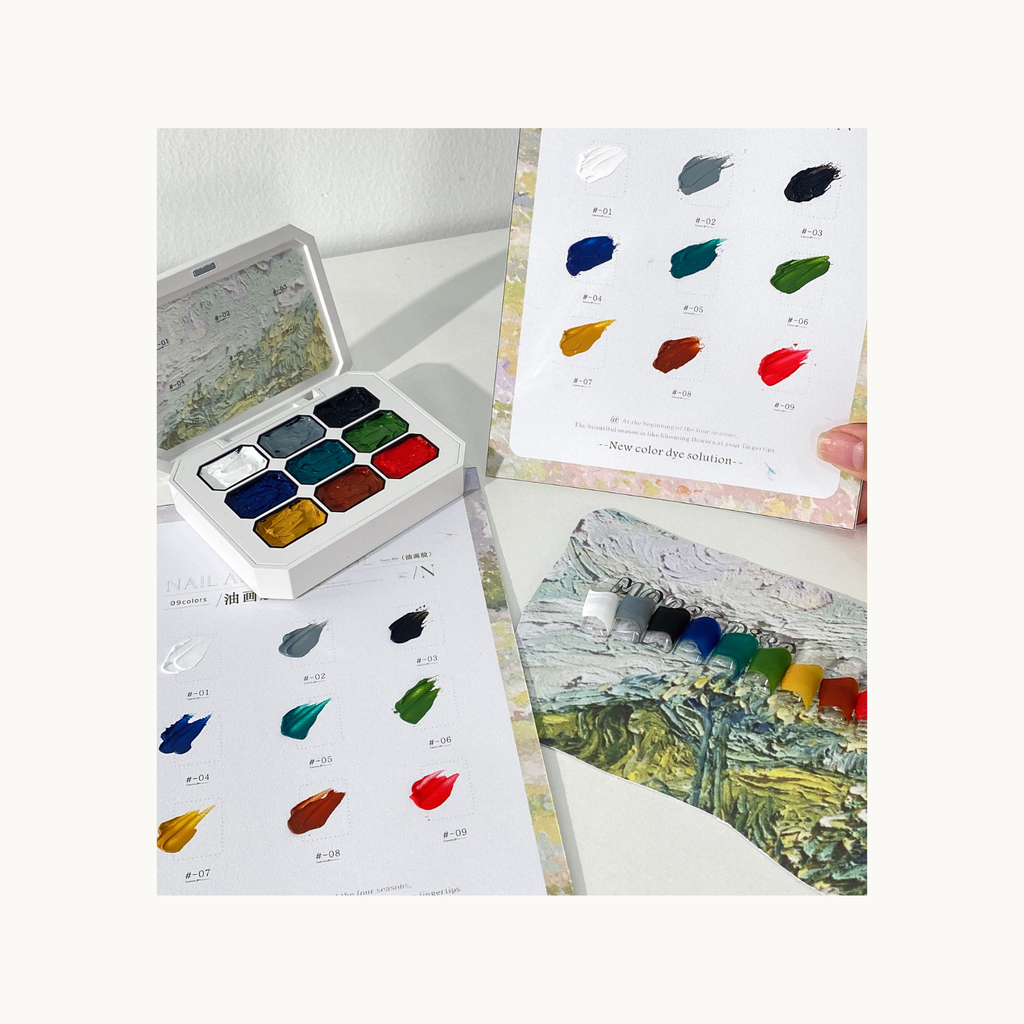 QINGYOU Monet Disc 02 mist grey solid creamy gel for textured nail art