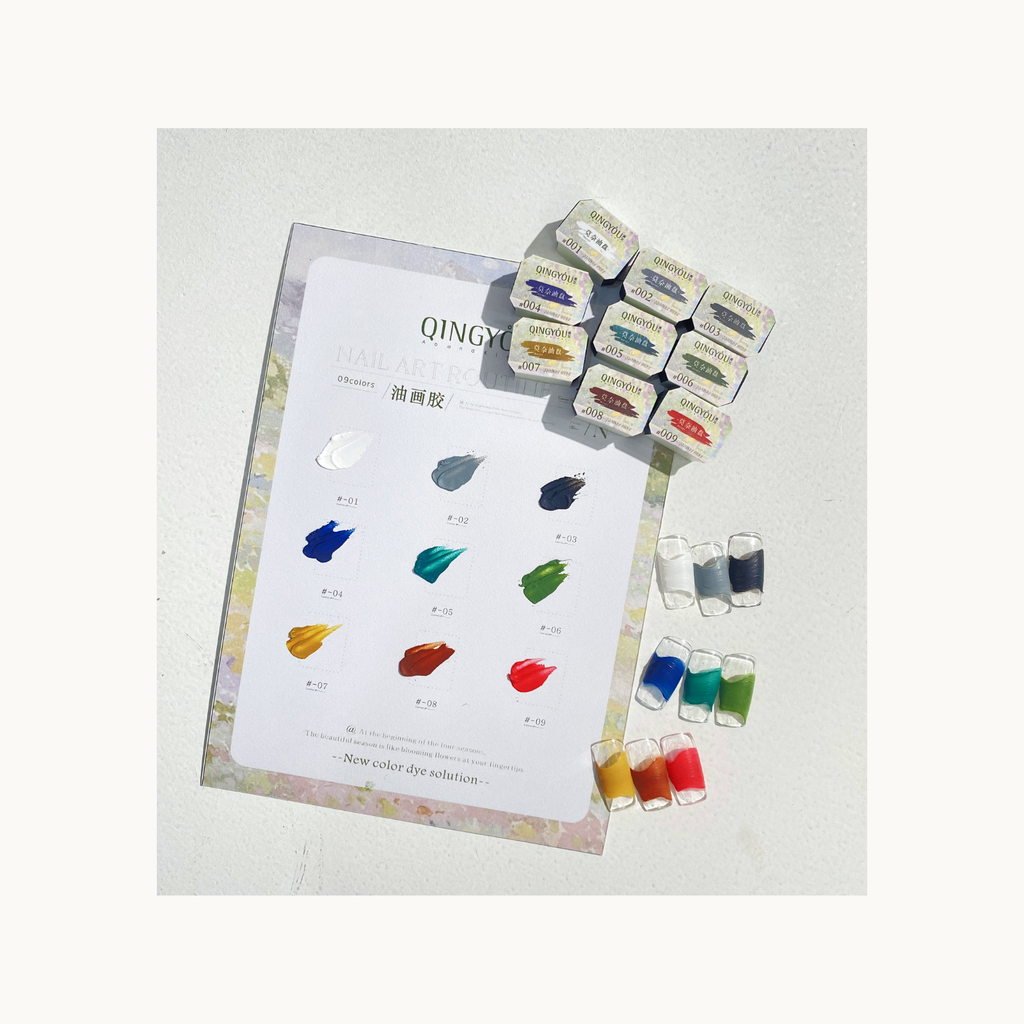 QINGYOU Monet Disc 03 deep black sculpting gel for oil-painting nail effects