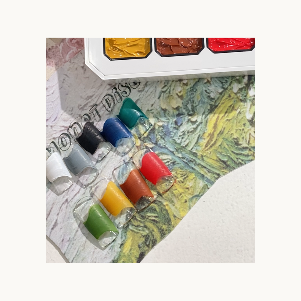 QINGYOU Monet Disc 05 teal blue textured gel for sculpting and artistic nail painting