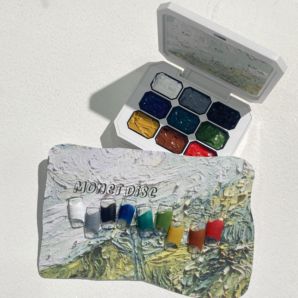 QINGYOU Monet Disc 01 pure white solid texture art gel for oil-painting nail designs