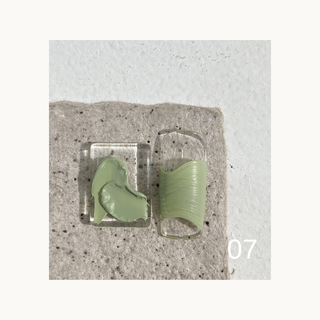 Shade 07 matcha green solid texture gel for artistic nail painting and mold work