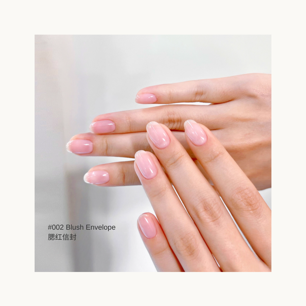 Light blush nude sheer manicure – MODING 002 Blush Envelope
