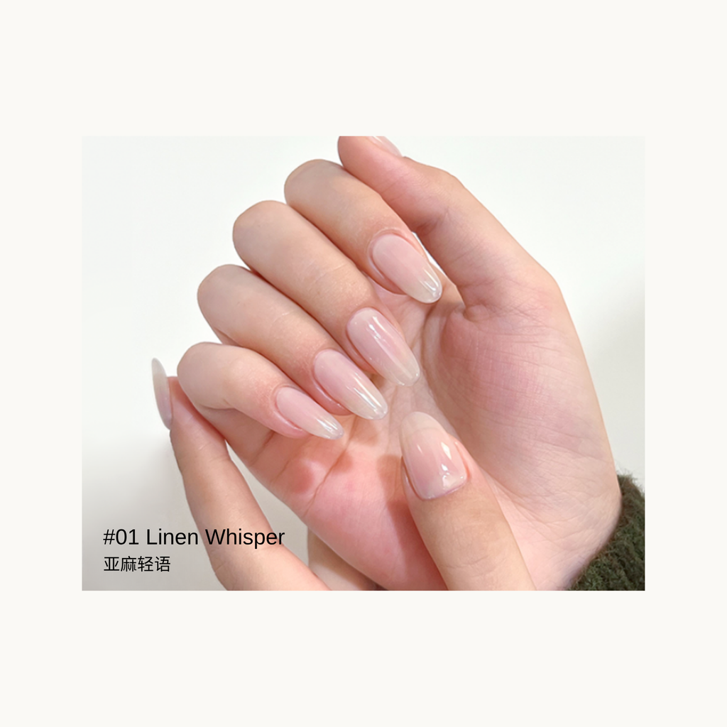 MODING 01 Linen Whisper sheer nude beige gel polish