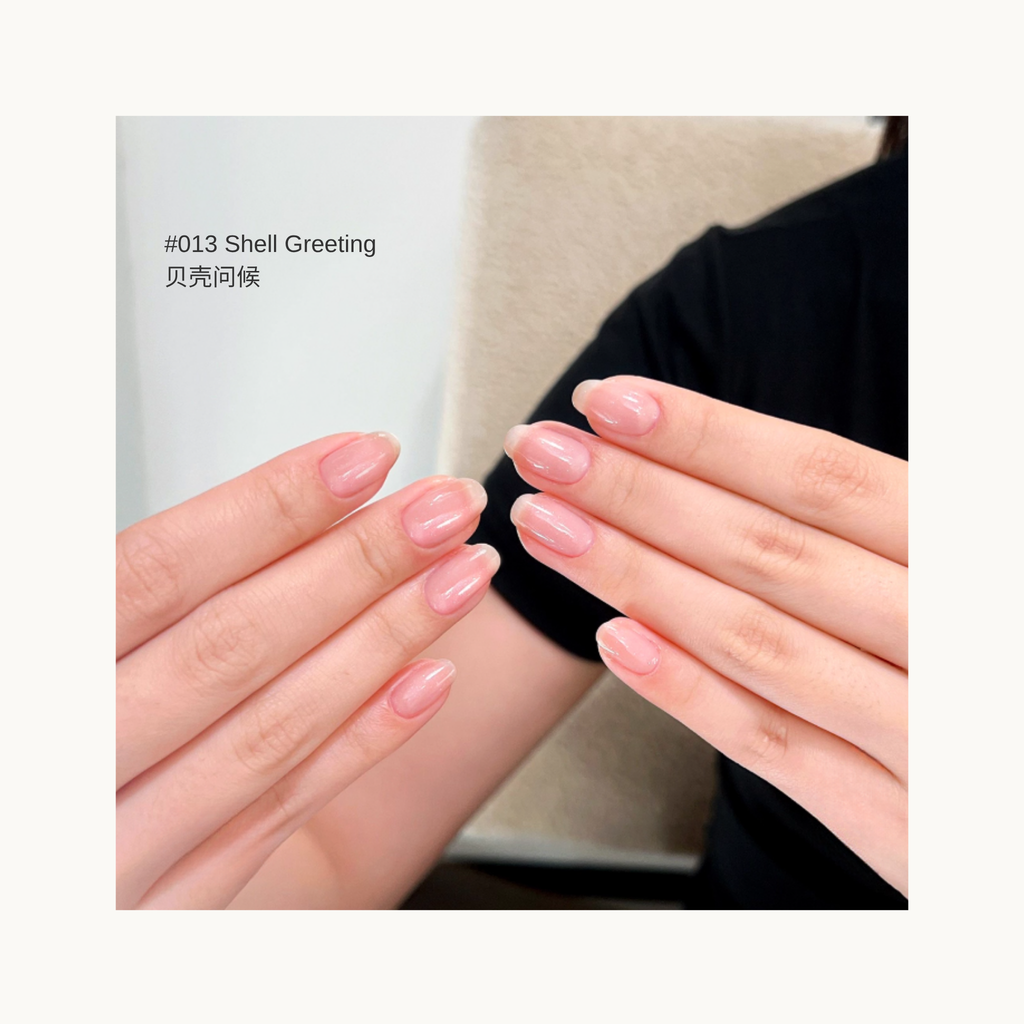 Sheer pearly nude nail color – MODING 013 Shell Greeting