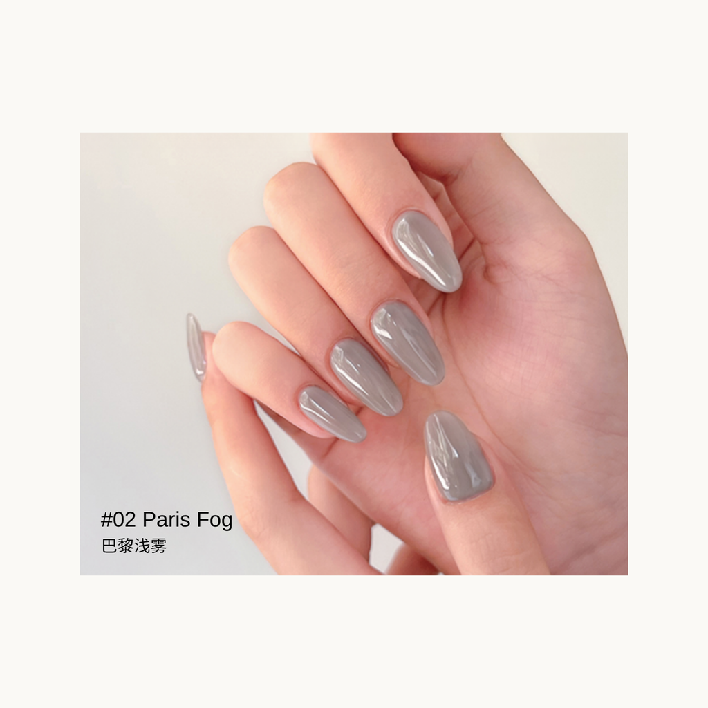 MODING 02 Paris Fog sheer grey-beige nail gel