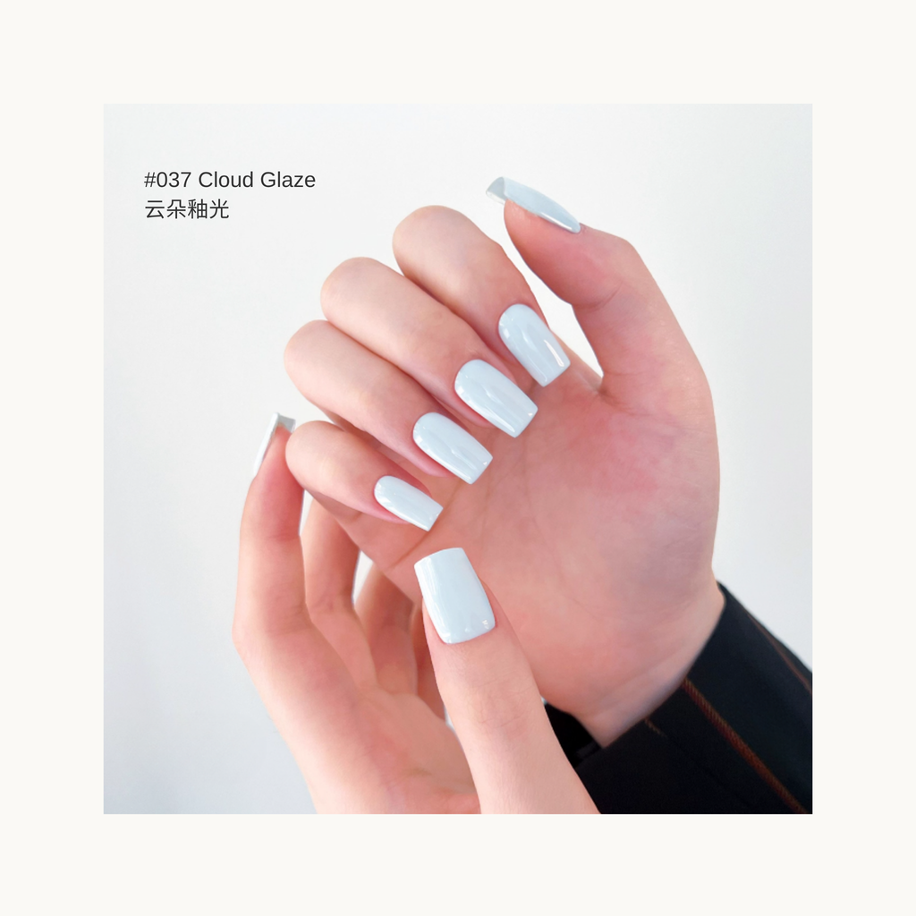 Frosty Powder Blue O37 icy powder blue gel nail polish swatch