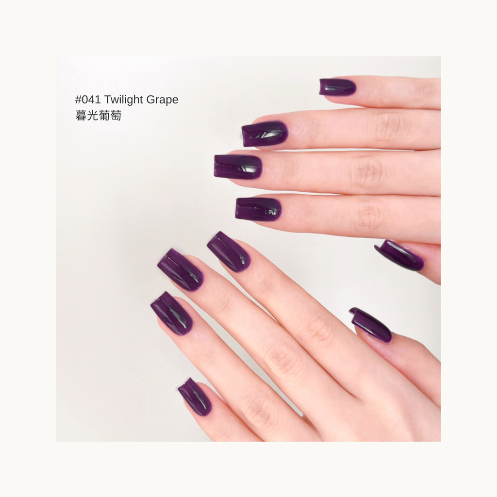 Twilight Grape O41 dark grape purple gel nail polish swatch