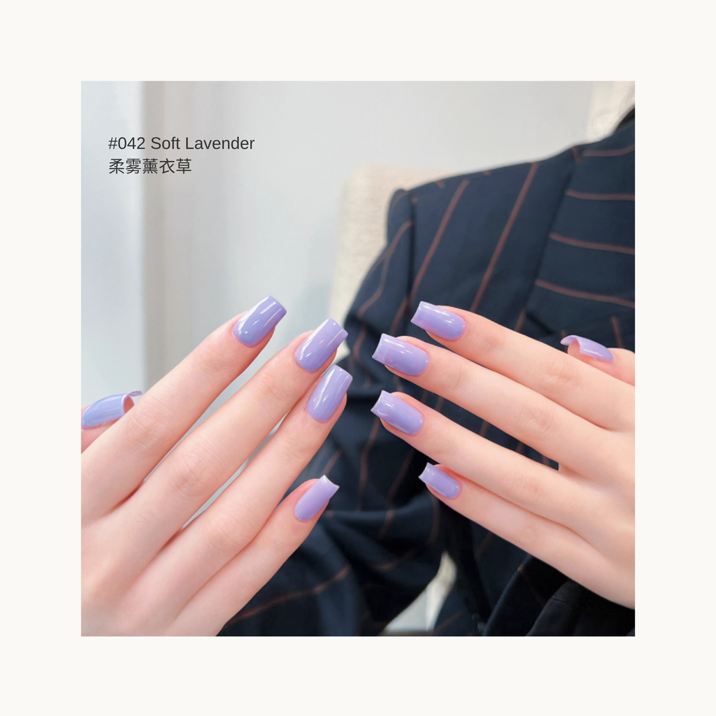 Lavender Bloom O42 lavender purple gel nail polish swatch