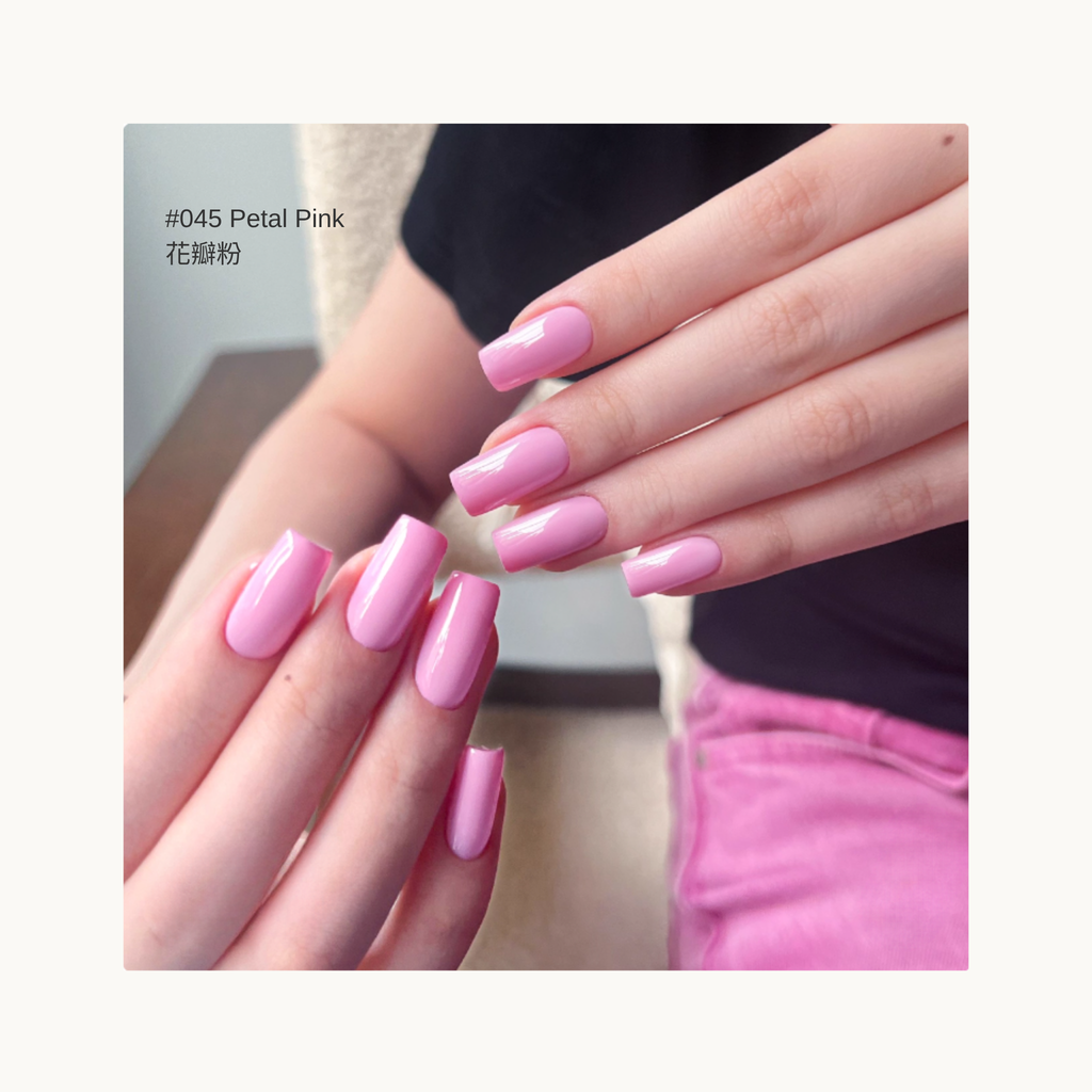 Blossom Pink O45 pastel blossom pink gel nail polish swatch