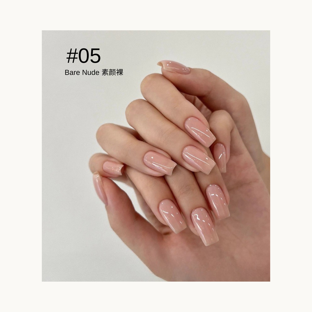 MODING #05 Bare Nude builder/base gel — creamy nude builder for subtle natural finish