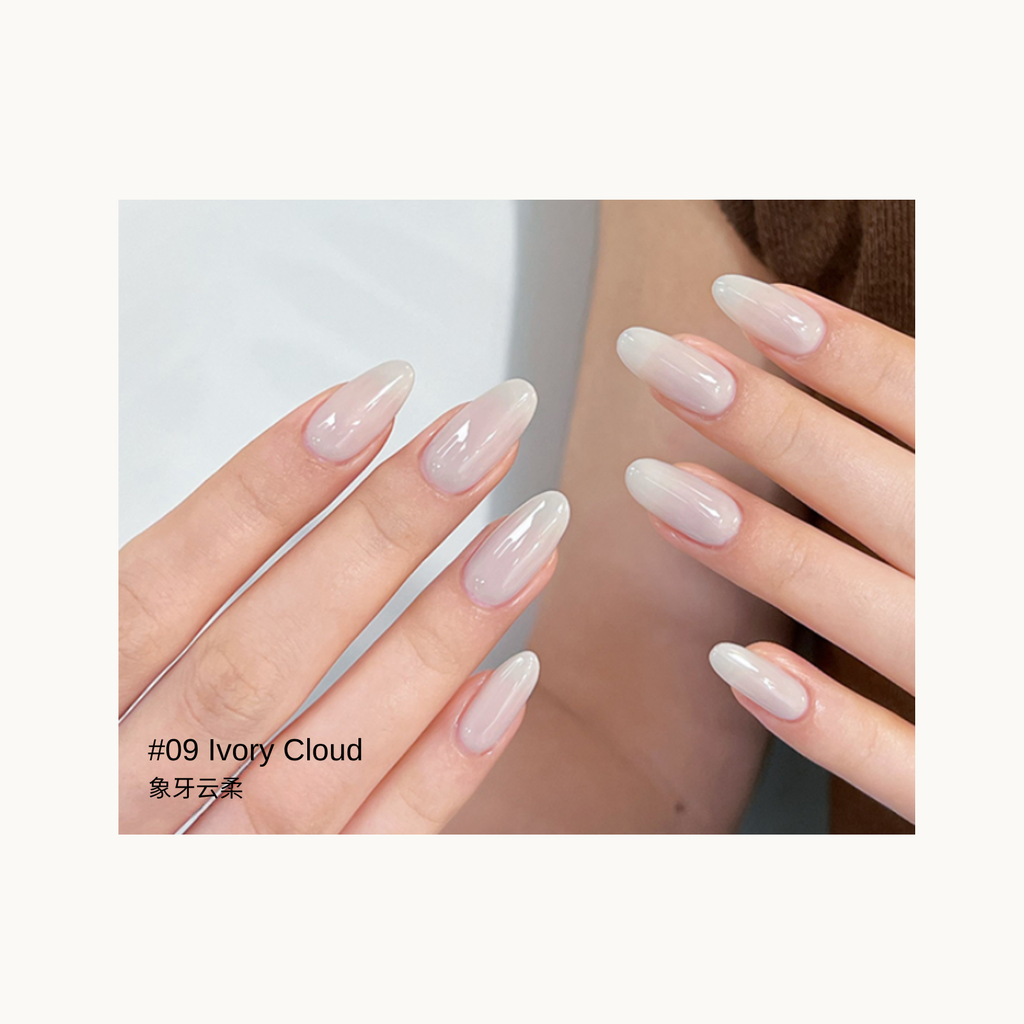 MODING 09 Ivory Cloud milky ivory sheer gel