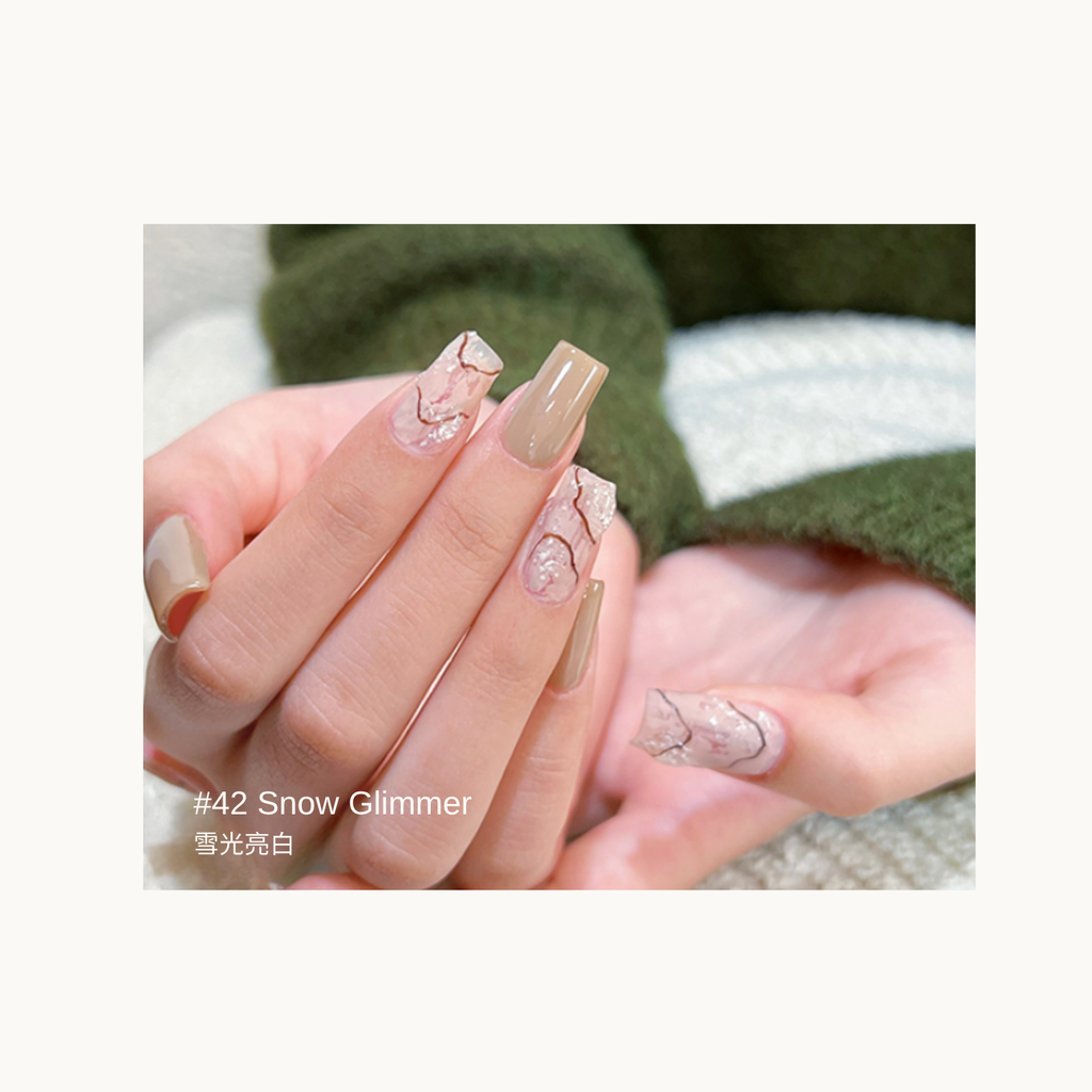 MODING 42 Snow Glimmer sparkling white texture gel