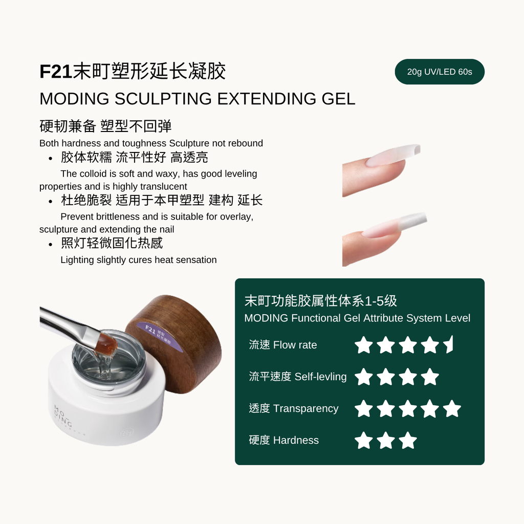 MODING Sculpting Extending Gel with product details and attribute system level
