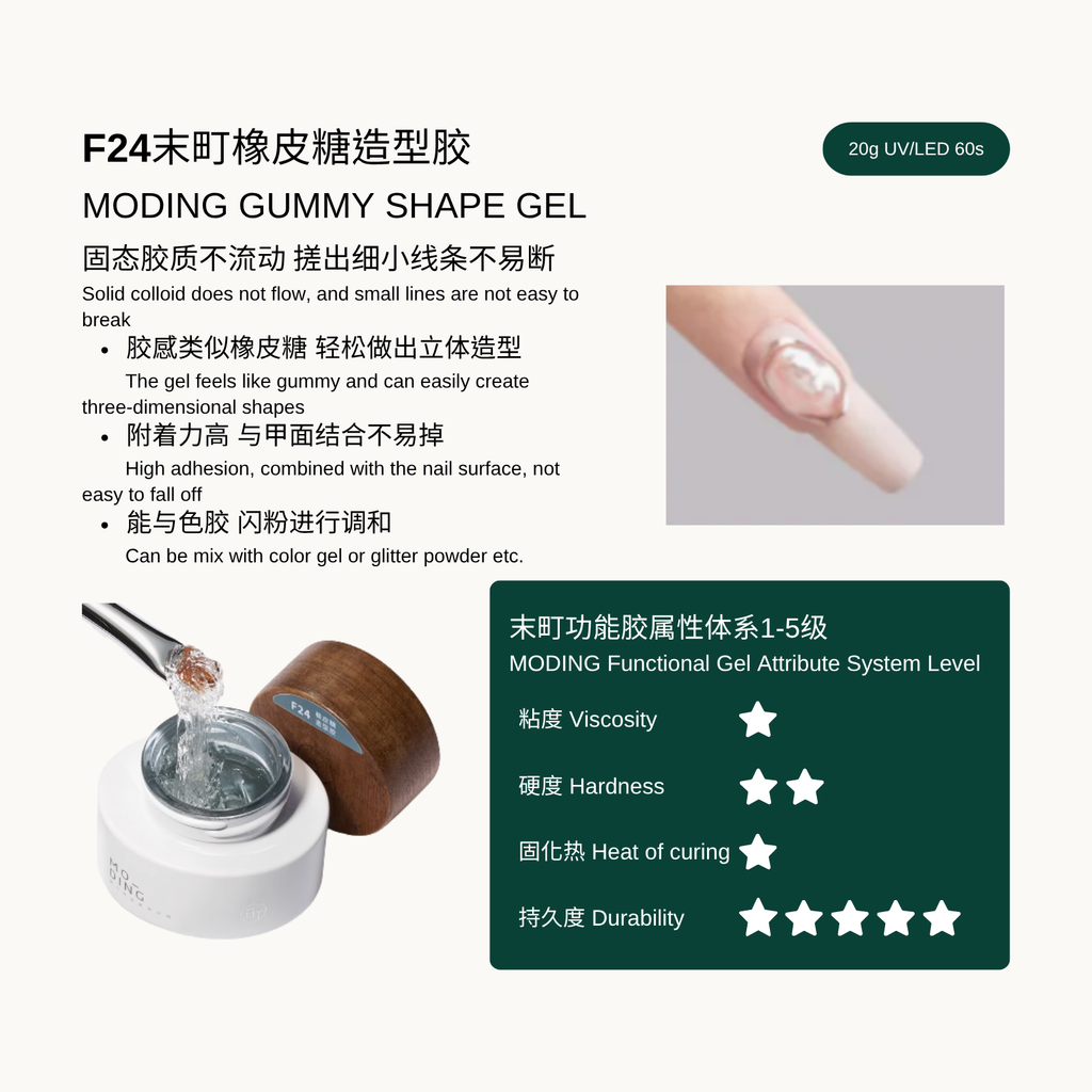 MODING Gummy Shape Gel with product details and attribute system level