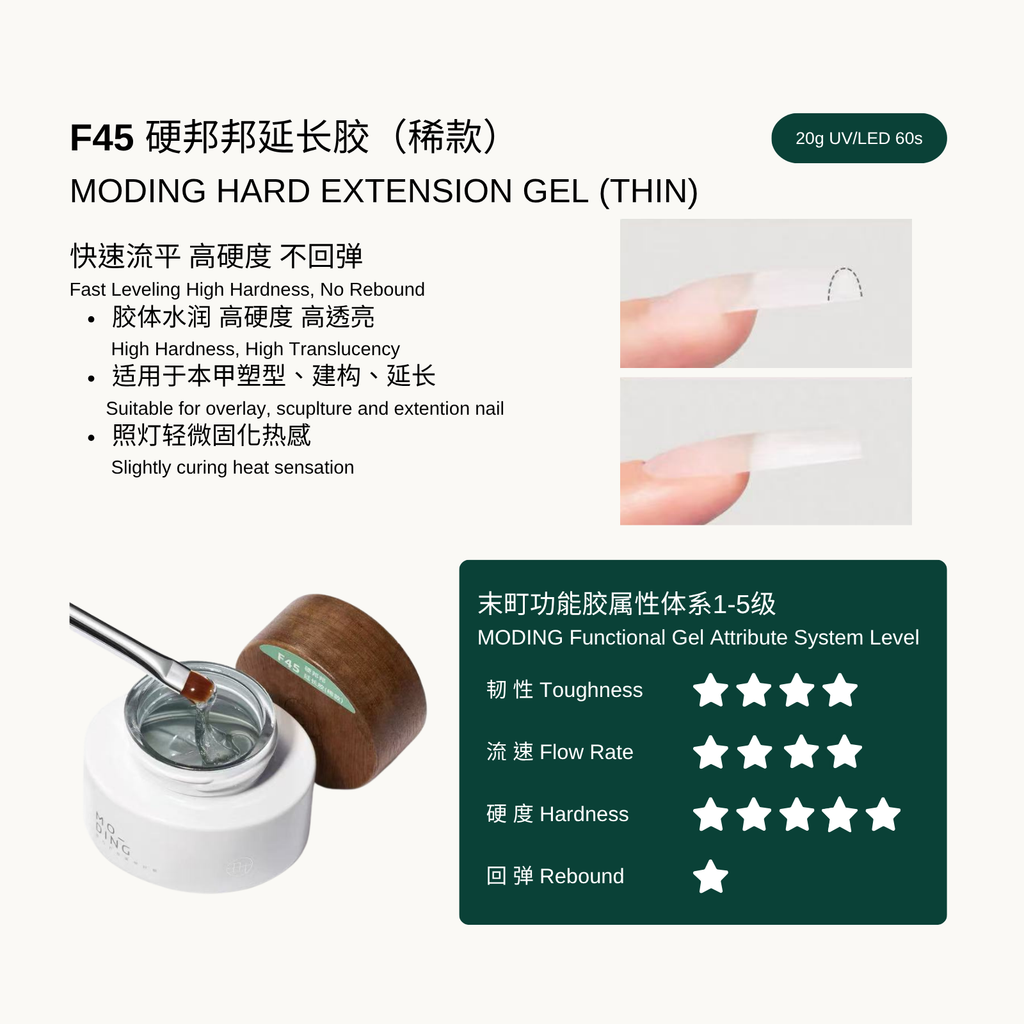 MODING Hard Extension Gel (Thin) with product details and attribute system level