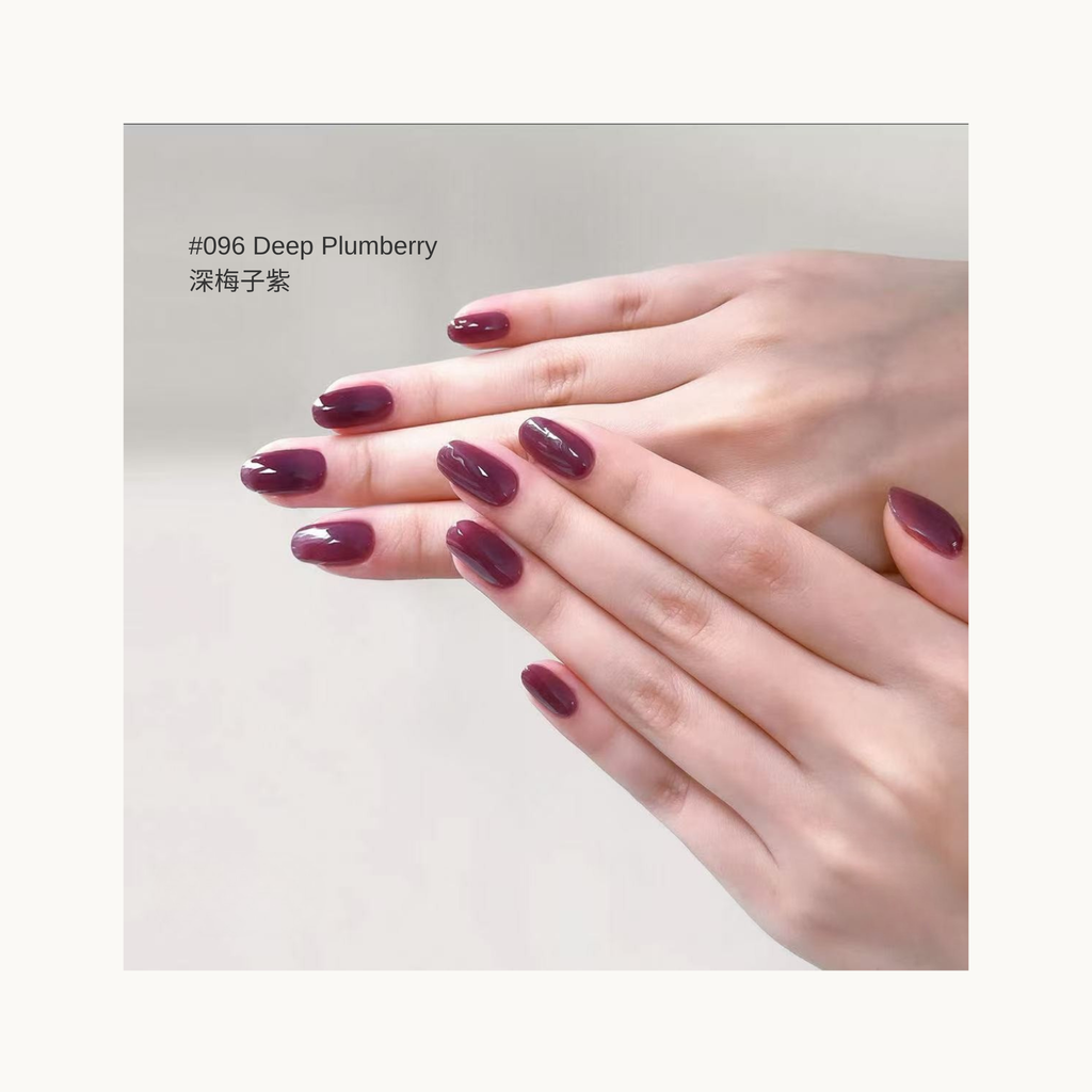 MODING M096 Deep Plumberry deep plum-purple gel polish swatch