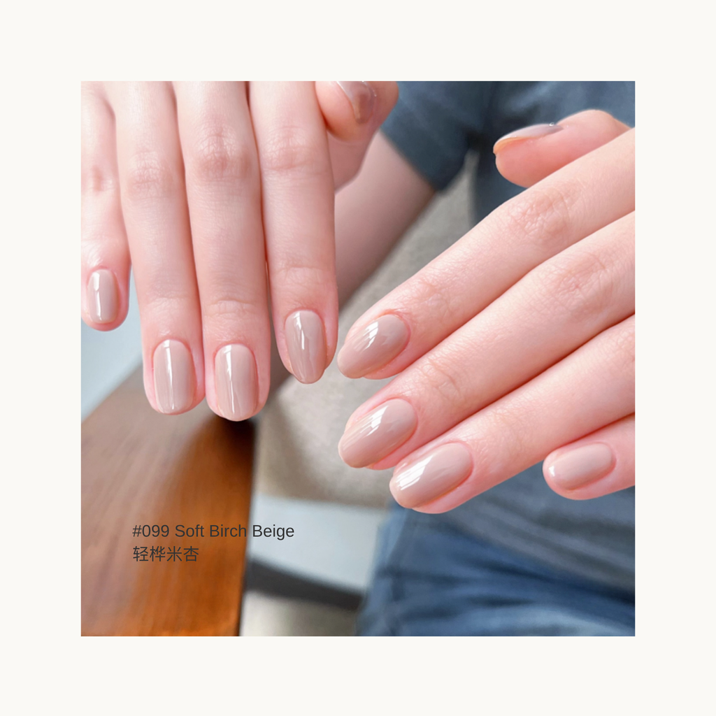 MODING M099 Soft Birch Beige natural nude-beige gel polish swatch