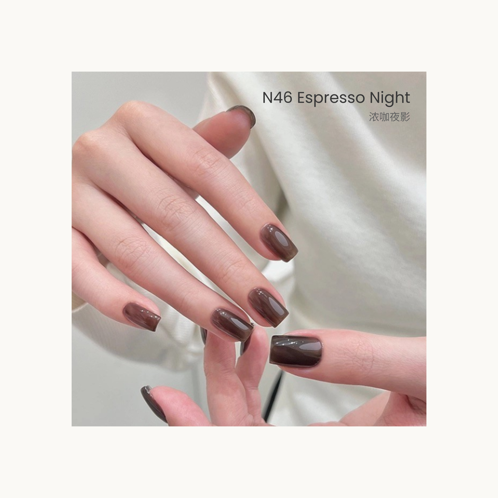 The HEMA-free,TPO-free,and TMPTA-free gel brand Moding South of France Vacation Collection Deep and elegant dark nail gel colors from Moding French Collection.