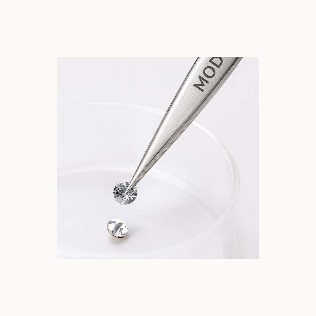 MODING TZ01 precision tweezers picking clear rhinestones for nail art decoration
