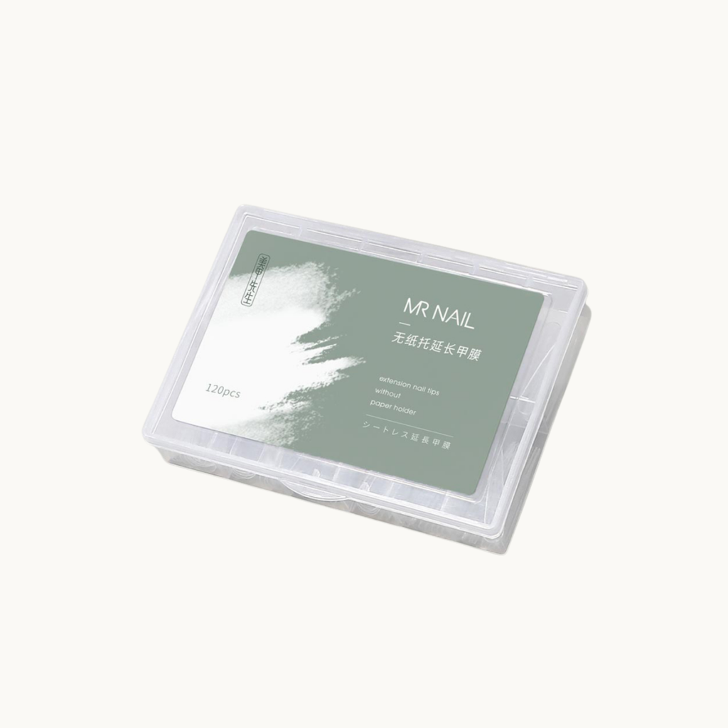 Mr Nail W555 long coffin sandwich dual nail form set packaging box, 120pcs extension molds