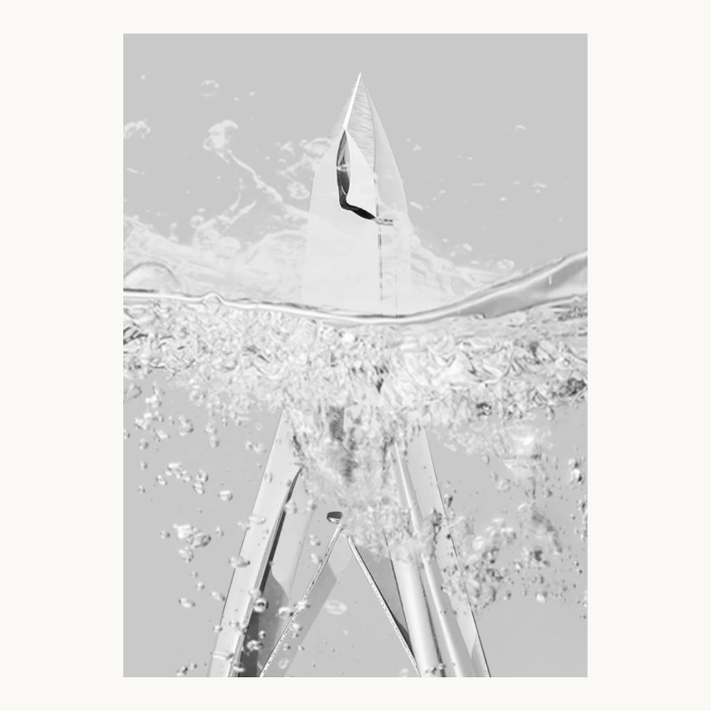 MR NAIL stainless steel cuticle nipper blade showing anti-rust waterproof durability under washing