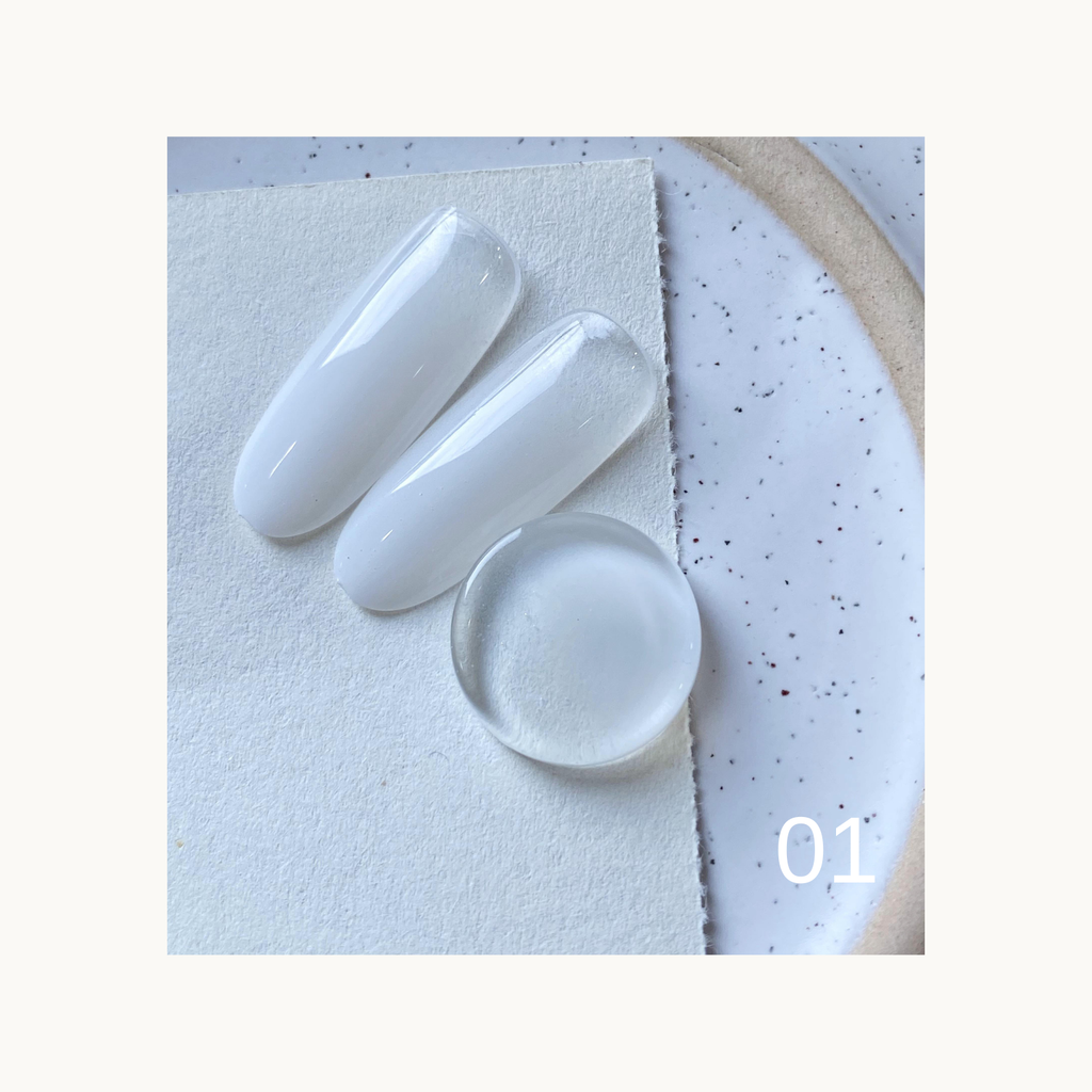 QINGYOU Cube Master Gel Palette 01 Pure White solid color nail gel swatch