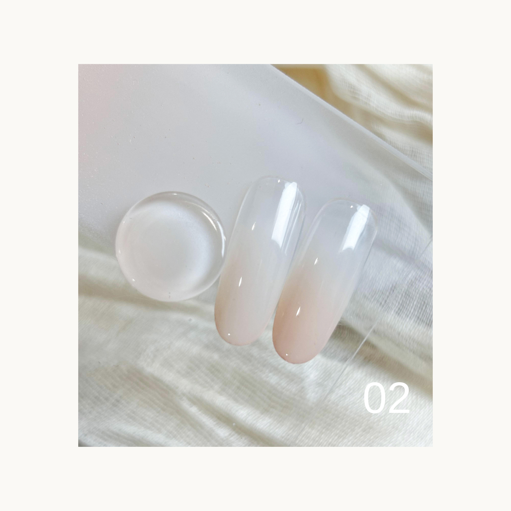 QINGYOU Cube Nude Concealer Gel Palette shade 02 pink ivory nude gel swatch with soft gradient finish