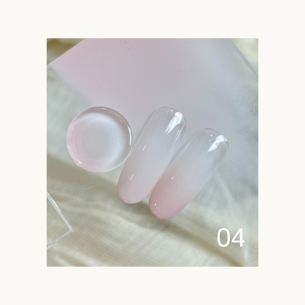 QINGYOU Cube Nude Concealer Gel Palette shade 04 rosy milk nude soft translucent gel swatch