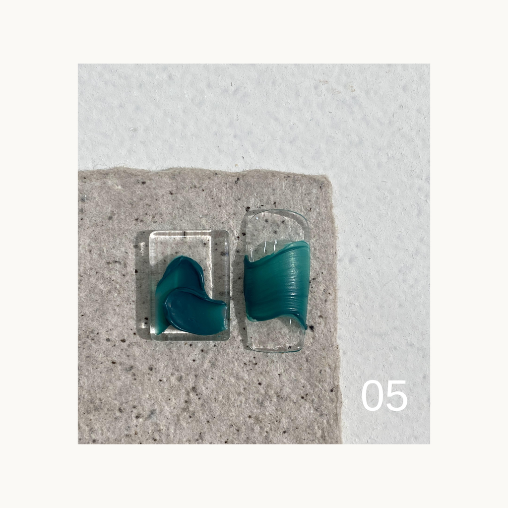 QINGYOU Monet Disc 05 Teal Green creamy texture gel for sculpted nail effects