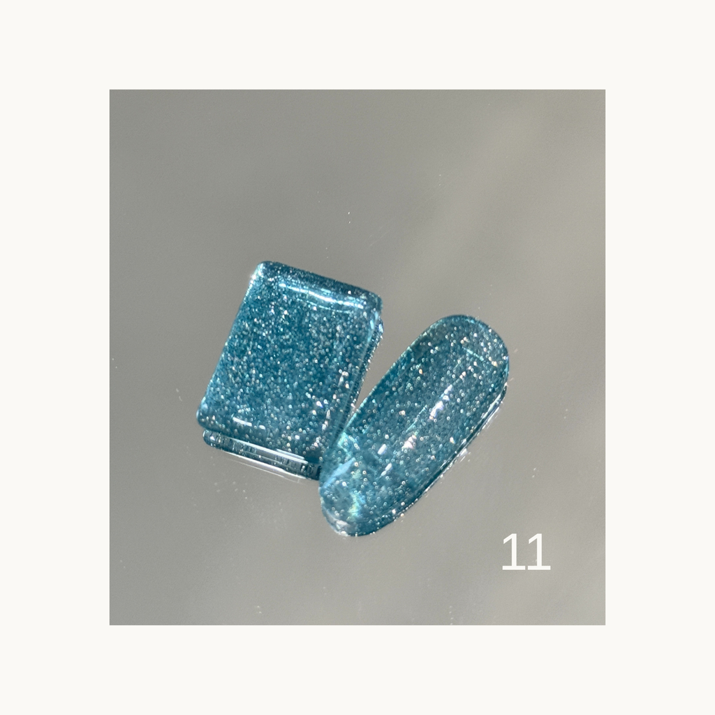 Qingyou Rainbow Glitter 11 deep ocean blue glitter gel with diamond-like shine