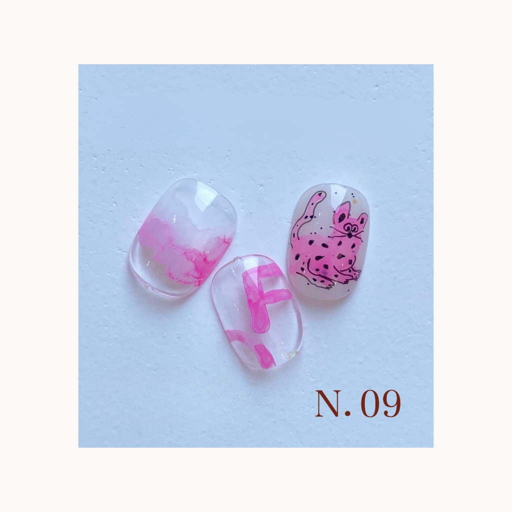 Pink fuchsia pop vibrant pink press on nails by qingyou