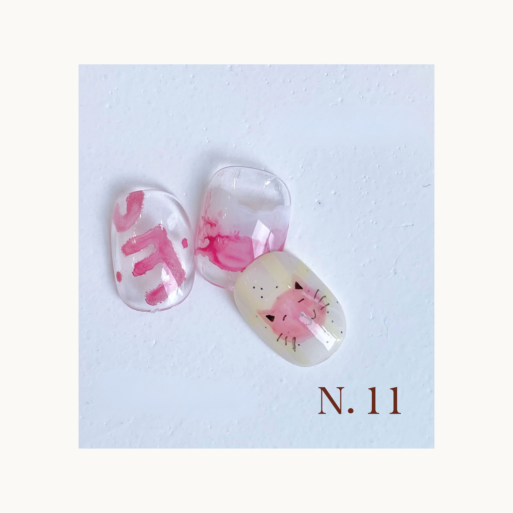 Soft rose blush pale pink press on nails by qingyou