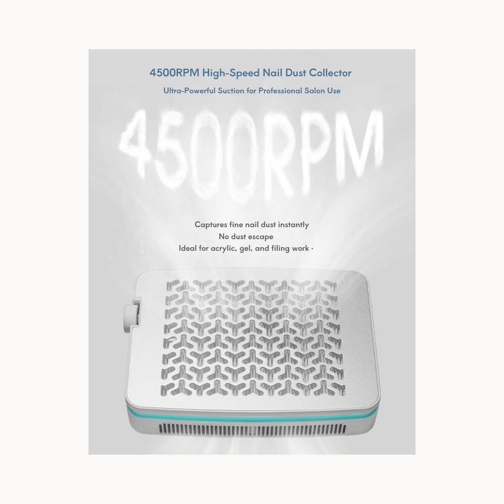 TAYE P079 nail dust collector 4500RPM high-speed suction, captures fine nail dust instantly for acrylic and gel filing