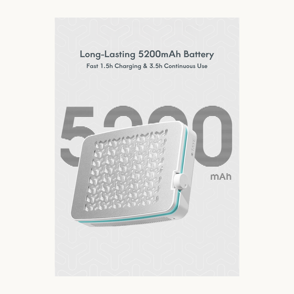 TAYE P079 cordless nail dust collector with 5200mAh long-lasting battery, fast 1.5h charging and 3.5h continuous use