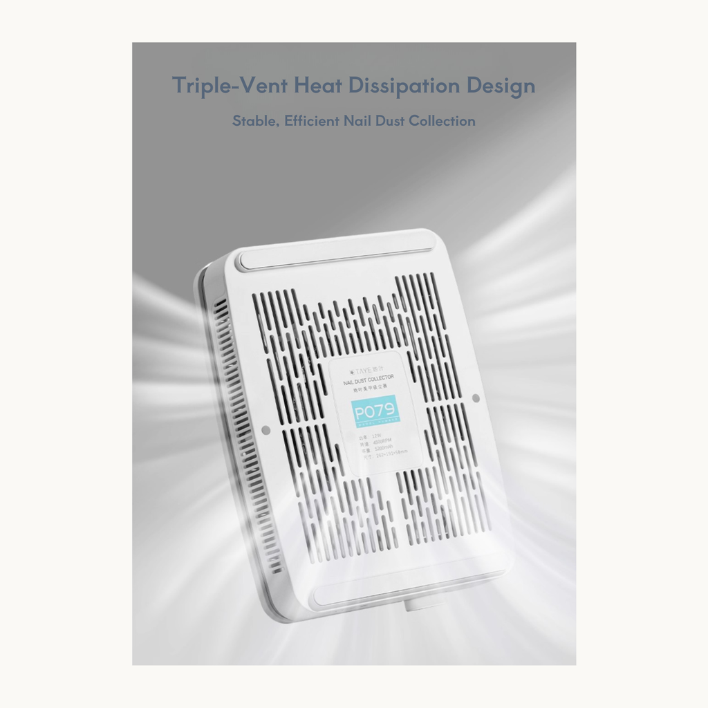 TAYE P079 nail dust collector with triple-vent heat dissipation for stable and efficient dust collection during salon work