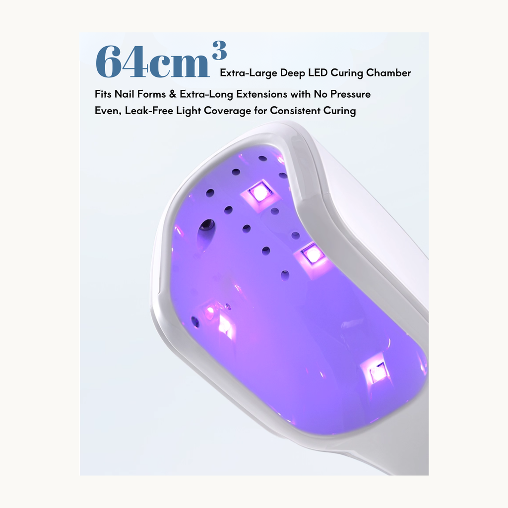 TAYE P139 extra-large 64cm³ deep LED curing chamber for nail forms and extra-long extensions