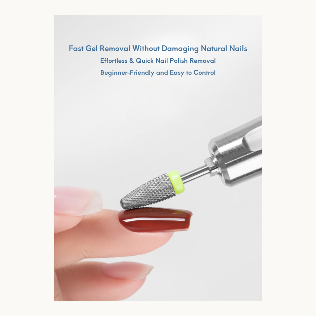 TAYE P225 nail drill performing fast gel removal without damaging natural nails; easy for beginners to control